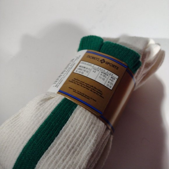 Vintage PowerSox - 2 Pack - White & Green Tube Socks Size Large - New Old Stock. - Picture 5 of 7
